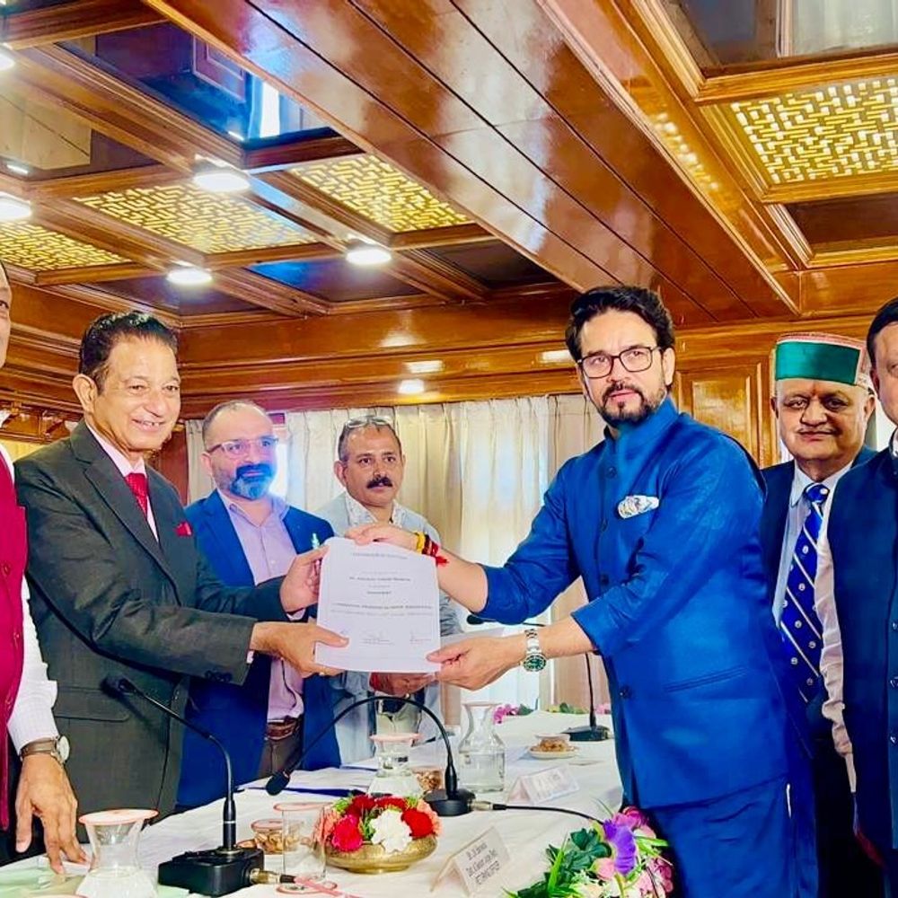 सांसद अनुराग ठाकुर बने हिमाचल ओलिंपिक संघ के अध्यक्ष:शिमला में वार्षिक बैठक में हुआ चुनाव; कार्यकारिणी में 17 नए सदस्य शामिल