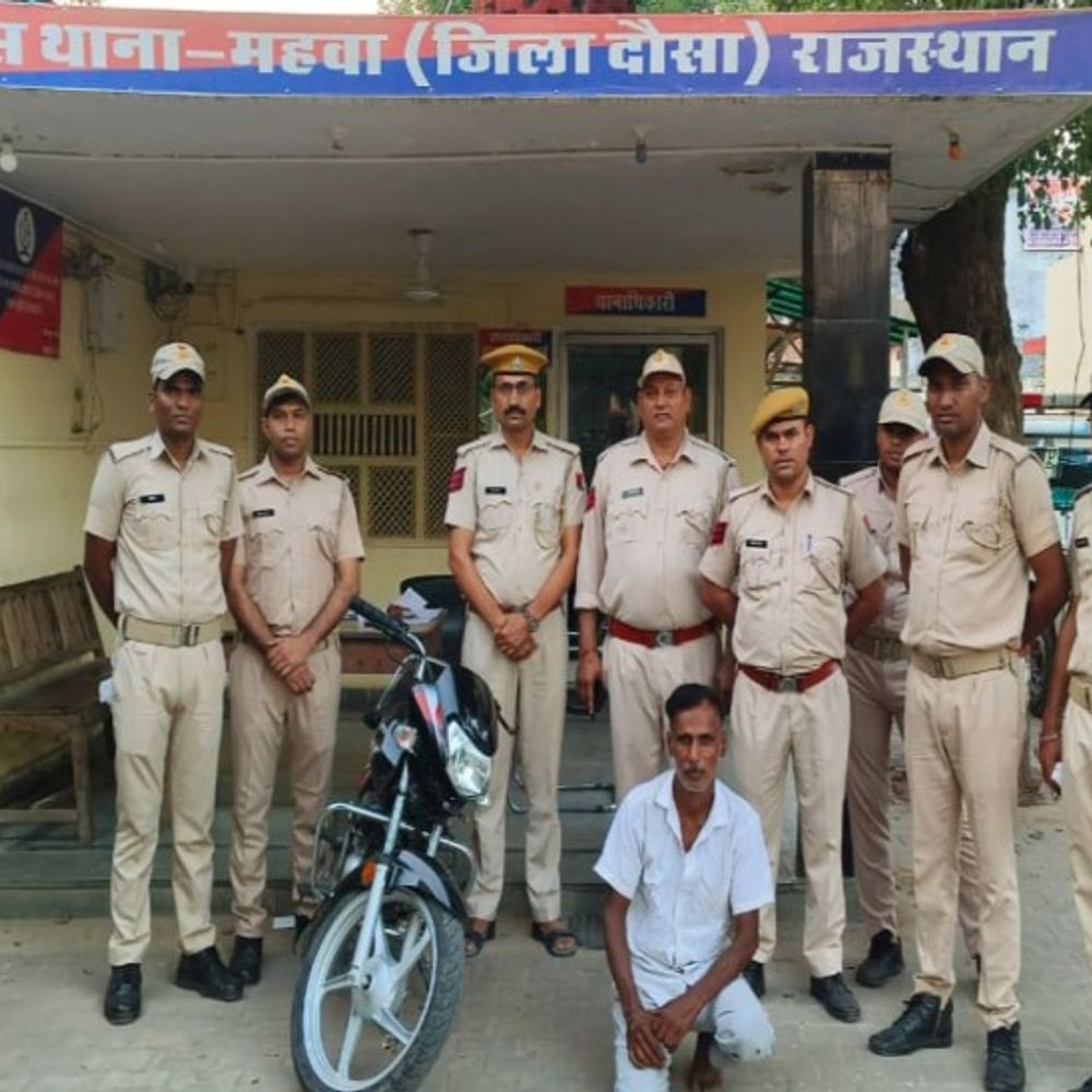 दौसा में वाहन चोर गिरोह का मास्टरमाइंड गिरफ्तार:5 जिलों में 37 मामले हैं दर्ज, पुलिस ने 3 दिन पीछा कर पकड़ा