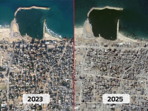 2 साल में गाजा के 90% मकान मलबे में तब्दील:हर घंटे 1 बच्चे की मौत हुई, हर 9वां शख्स हताहत; तस्वीरों में देखिए जंग से मची तबाही