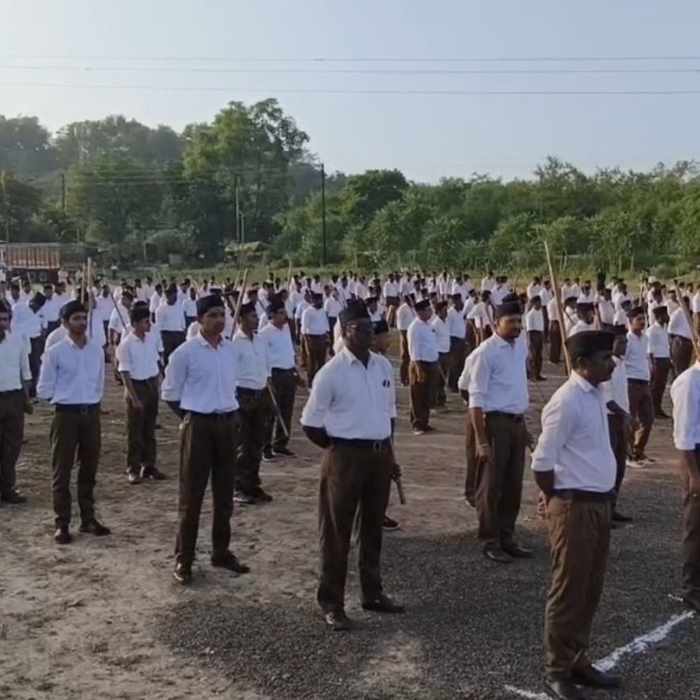 नेपानगर में RSS का शताब्दी वर्ष पथ संचलन:500 से अधिक स्वयंसेवक हुए शामिल, 30 जगह हुआ स्वागत
