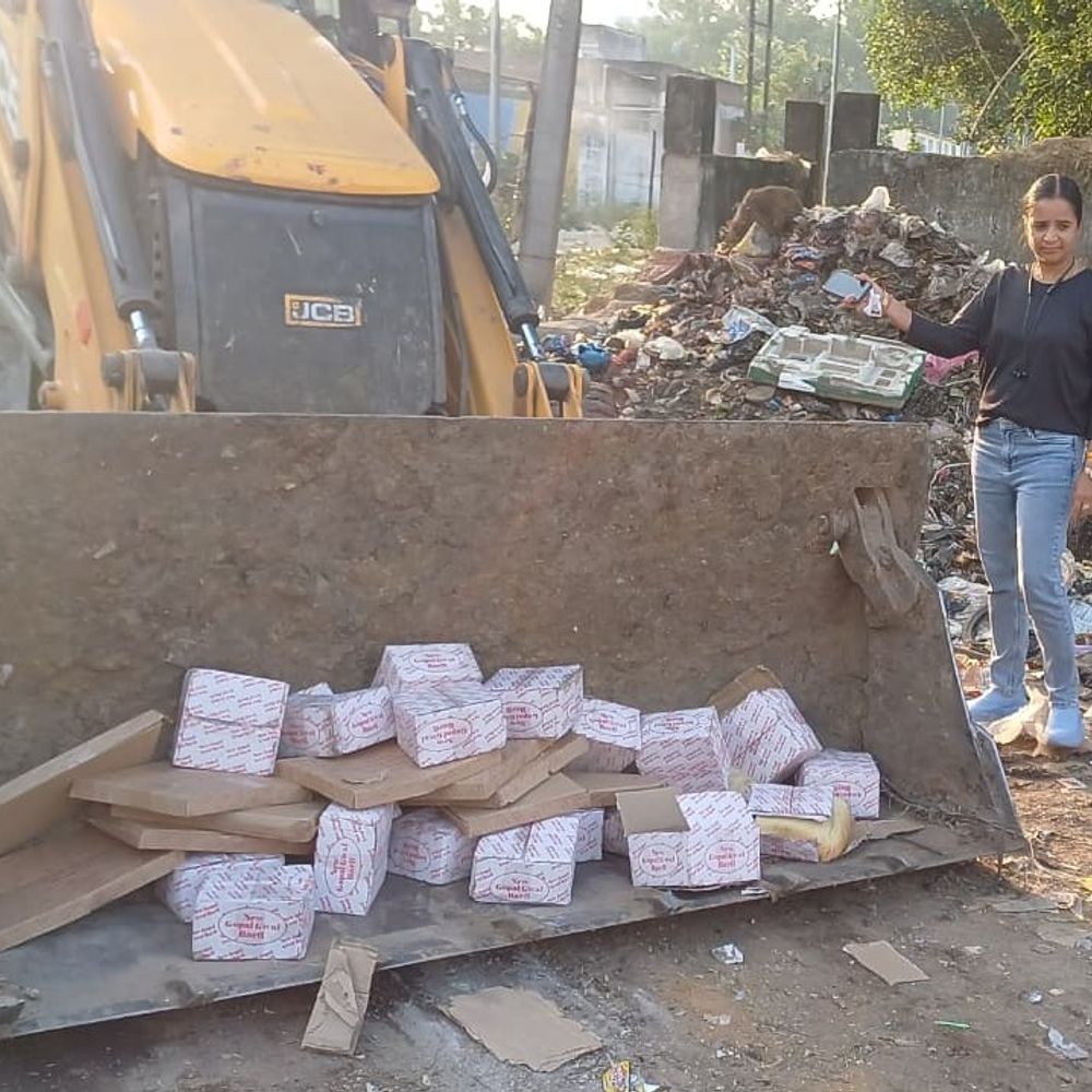 भिंड में फूड सेफ्टी विभाग की दीपावली से पहले सख्ती:1.5 क्विंटल मावा नष्ट, मिलावटखोरों पर की कार्रवाई, जांच के लिए भेजे सैंपल