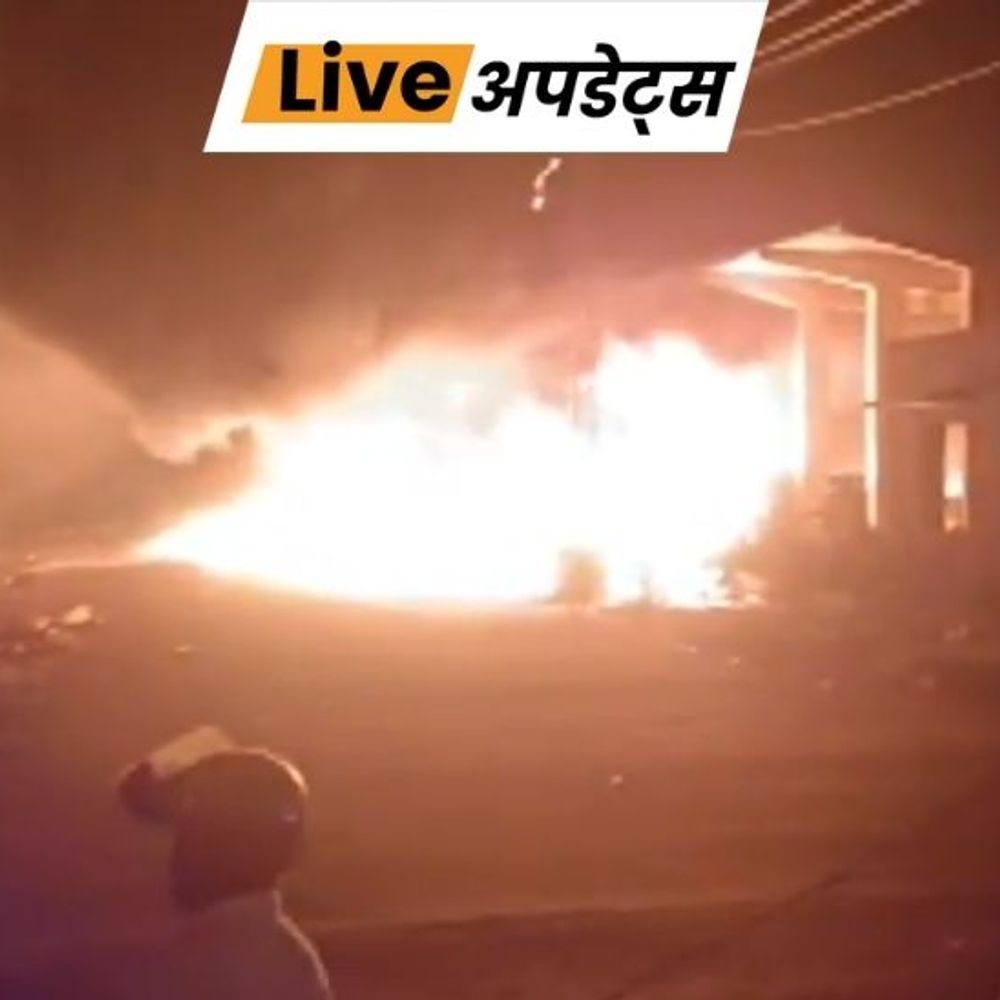 भास्कर अपडेट्स:राजस्थान के जोधपुर में फल मंडी में आग लगी