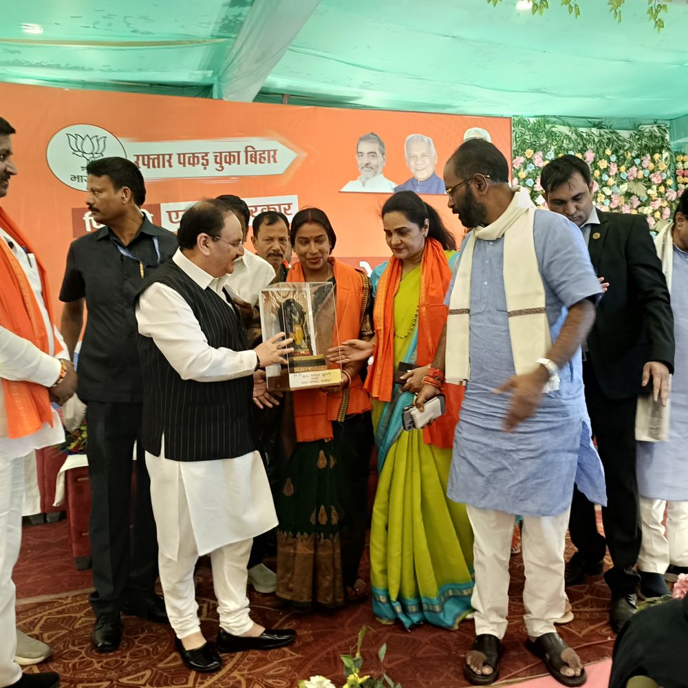 मीसा भारती की शादी में शोरूम लुटवाया गया-JP नड्डा:वैशाली में बताया राजद के फुल फॉर्म; कहा-'रंगदारी, जंगलराज और दादागिरी'