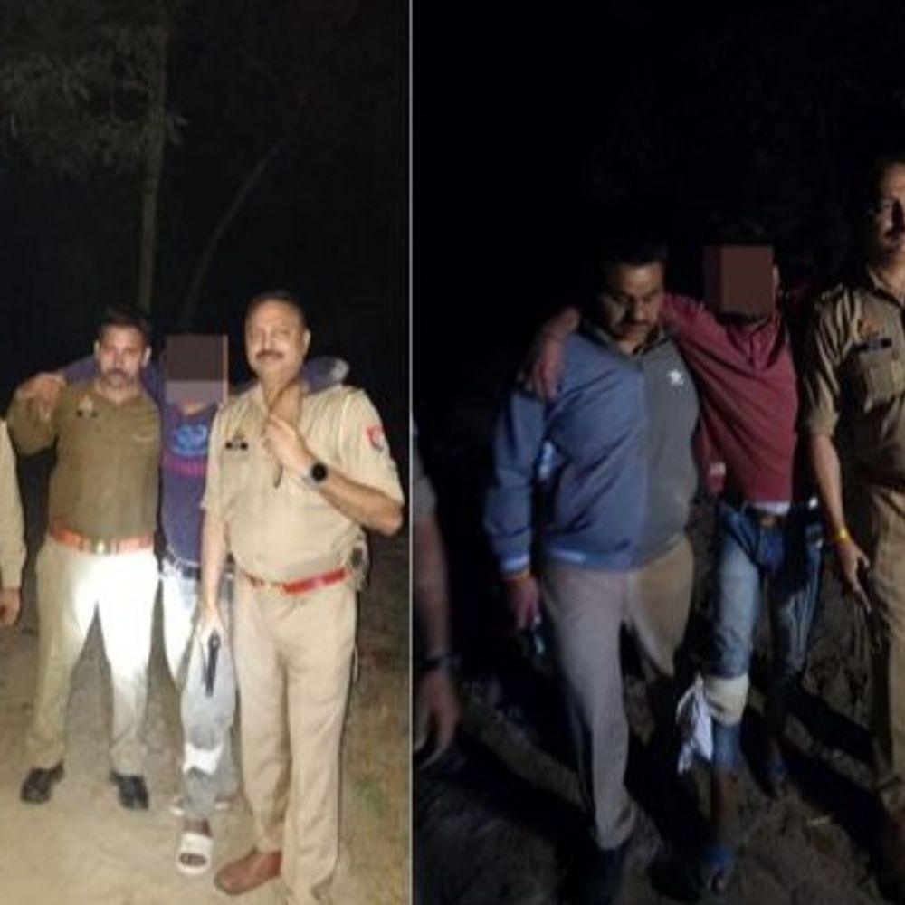 सहारनपुर में मुठभेड़ के बाद दो गोकश अरेस्ट:पुलिस पर बदमाशों ने फायरिंग की, जवाबी कार्रवाई में दोनों के पैर में गोली लगी