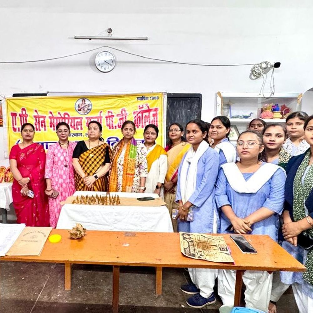 एपी सेन कॉलेज- छात्राओं को पर्यावरण संरक्षण की शिक्षा मिली:समाजशास्त्र विभाग ने 'सतत विकास' अभियान चलाया