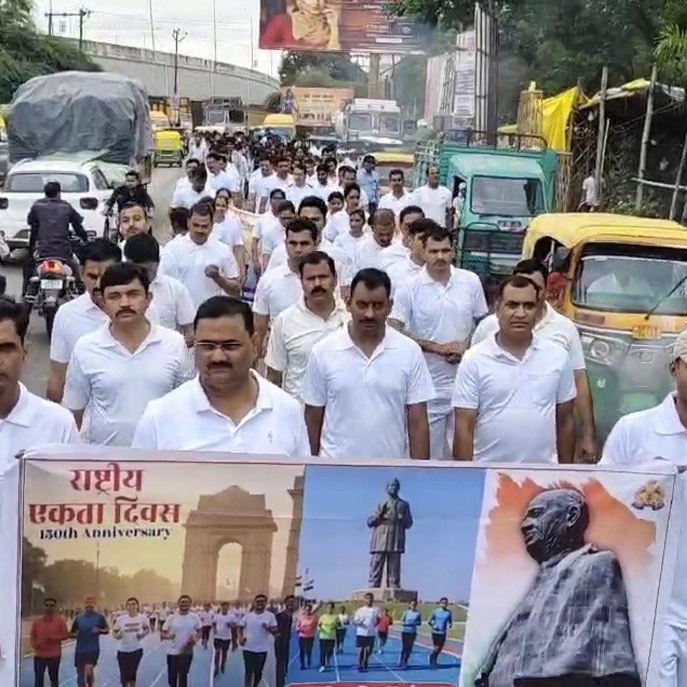 सरदार पटेल की जयंती पर रन फॉर यूनिटी:एकता दौड़ में पुलिस, छात्र और सामाजिक संगठन शामिल हुए, प्रतिमा पर माल्यार्पण