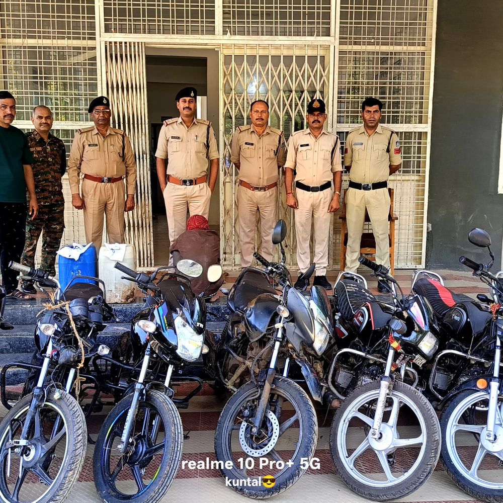 पारदी गैंग का सदस्य गिरफ्तार, 6 चोरी की बाइकें मिलीं:करीला मंदिर के दर्शन किए वहीं से दो बाइक चुरा लीं, 9 साथी फरार