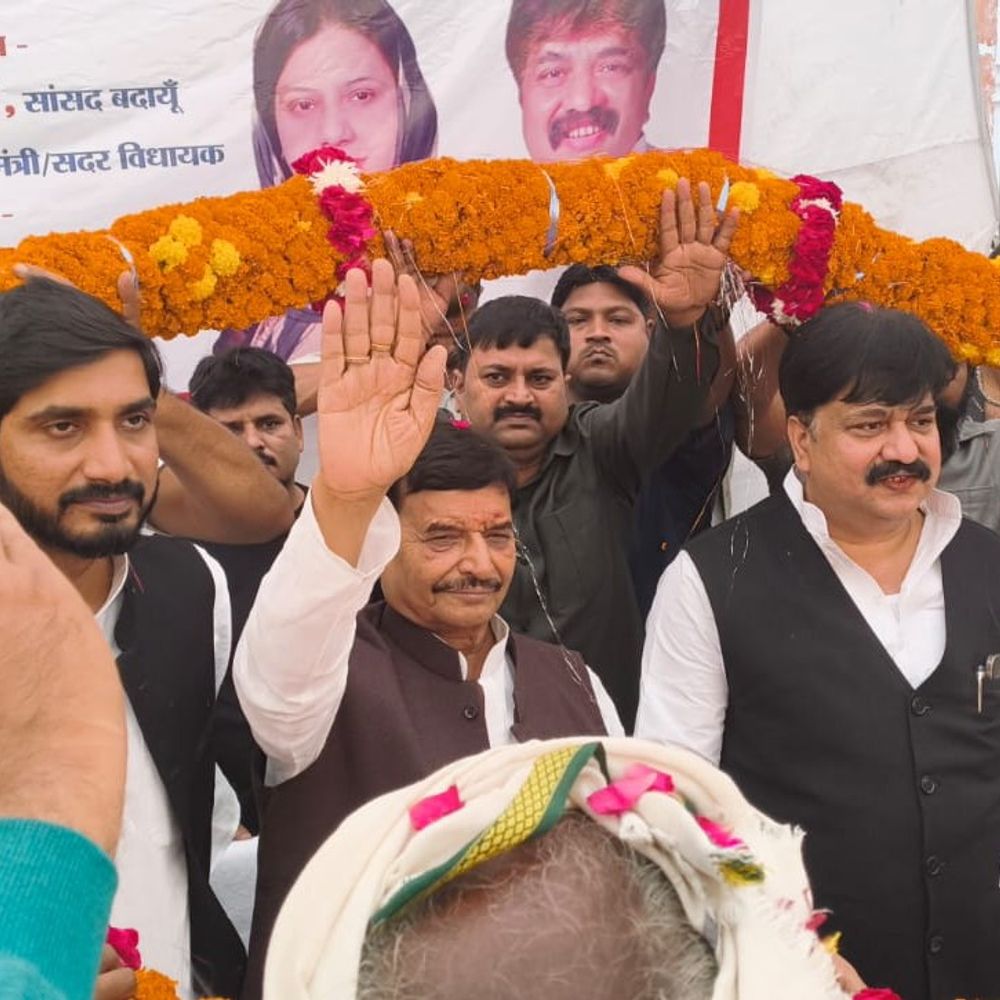 शिवपाल यादव बोले-बिल्सी विधायक जमीनों पर अवैध कब्जा कर रहे:बदायूं में कहा-उनका लेखपाल भाई भी गरीबों की जमीनों हड़प रहा