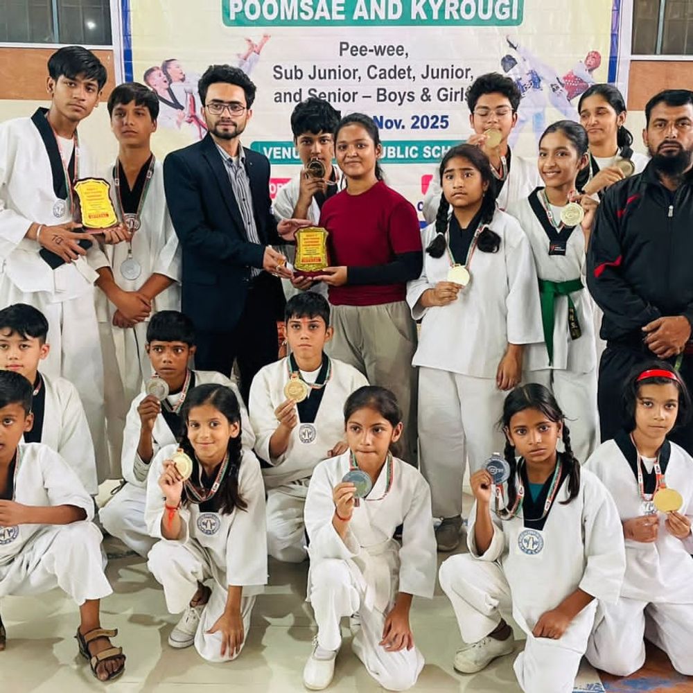 ग्रीन फील्डस स्कूल ने मार्शल आर्ट प्रतियोगिता में दूसरा स्थान:बच्चों ने 9 स्वर्ण और 4 रजत पदक जीते