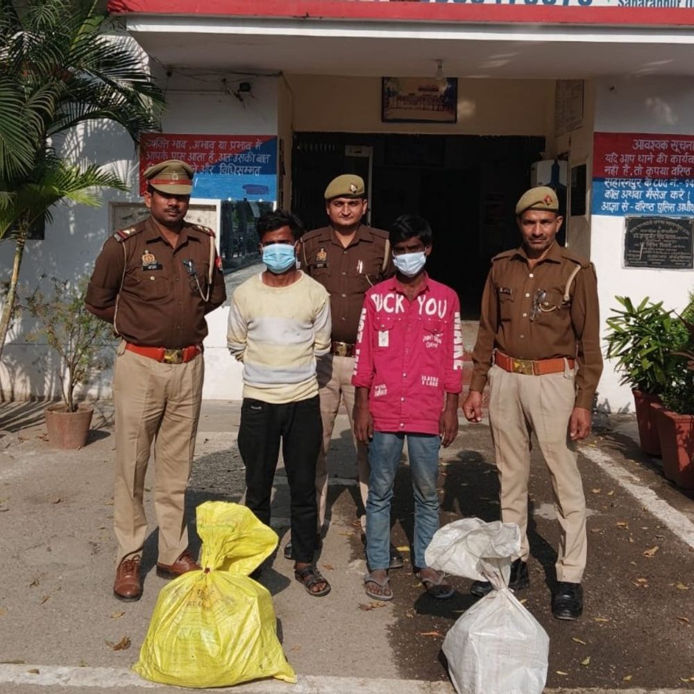 सहारनपुर पुलिस ने दो शातिर चोर पकड़े:गागलहेड़ी थाना क्षेत्र में चोरी की दो वारदातों का खुलासा