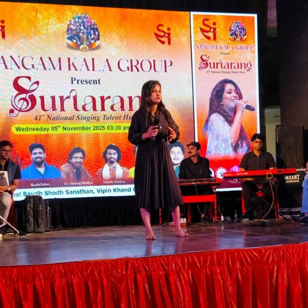 गोमतीनगर में 41वीं राष्ट्रीय संगीत गायन प्रतियोगिता का फाइनल:संगम कला गुरु दिल्ली ने किया आयोजन, 24 प्रतिभागी दिल्ली फाइनल में