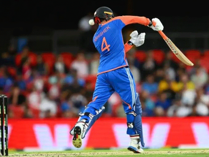 शिवम दुबे का 117 मीटर लंबा सिक्स, बॉल गुमी:अभिषेक के कंधे पर बॉल लगी, सुंदर ने लगातार 2 विकेट लिए; चौथे टी-20 के टॉप मोमेंट्स