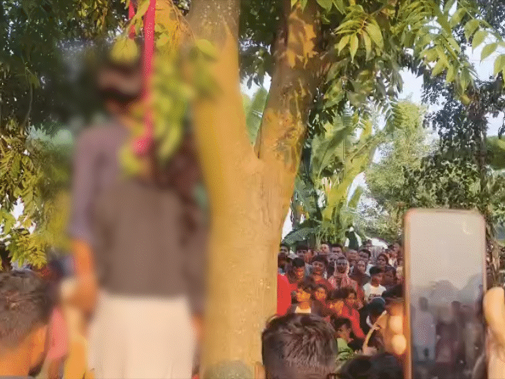 एक ही दुपट्टे से लटका मिली प्रेमी जोड़े की लाश:समस्तीपुर में पूर्व मुखिया बोले- हत्या कर लटकाया गया; शव की पहचान नहीं