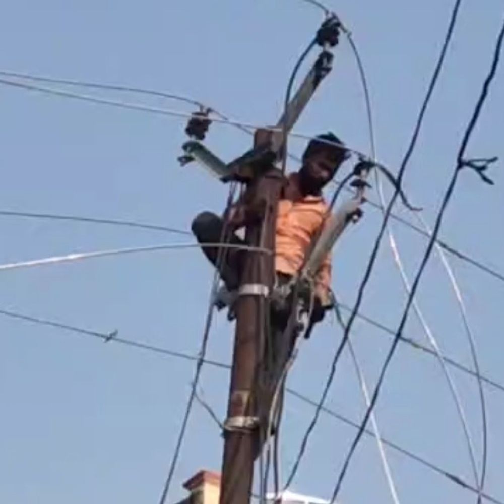 बिना सेफ्टी उपकरण खंभे पर चढ़ा बिजलीकर्मी, VIDEO:विभाग ने मेटिनेंस वर्क के लिए जारी किया 10 घंटे का शटडाउन, लाइनमैनों की जान खतरे में