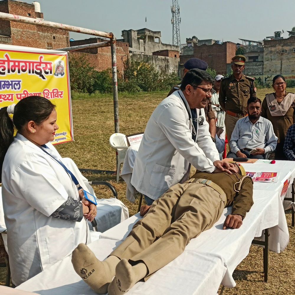 संभल में होमगार्ड्स सैनिक सम्मेलन:जवानों को प्राथमिक चिकित्सा, सीपीआर का प्रशिक्षण मिला