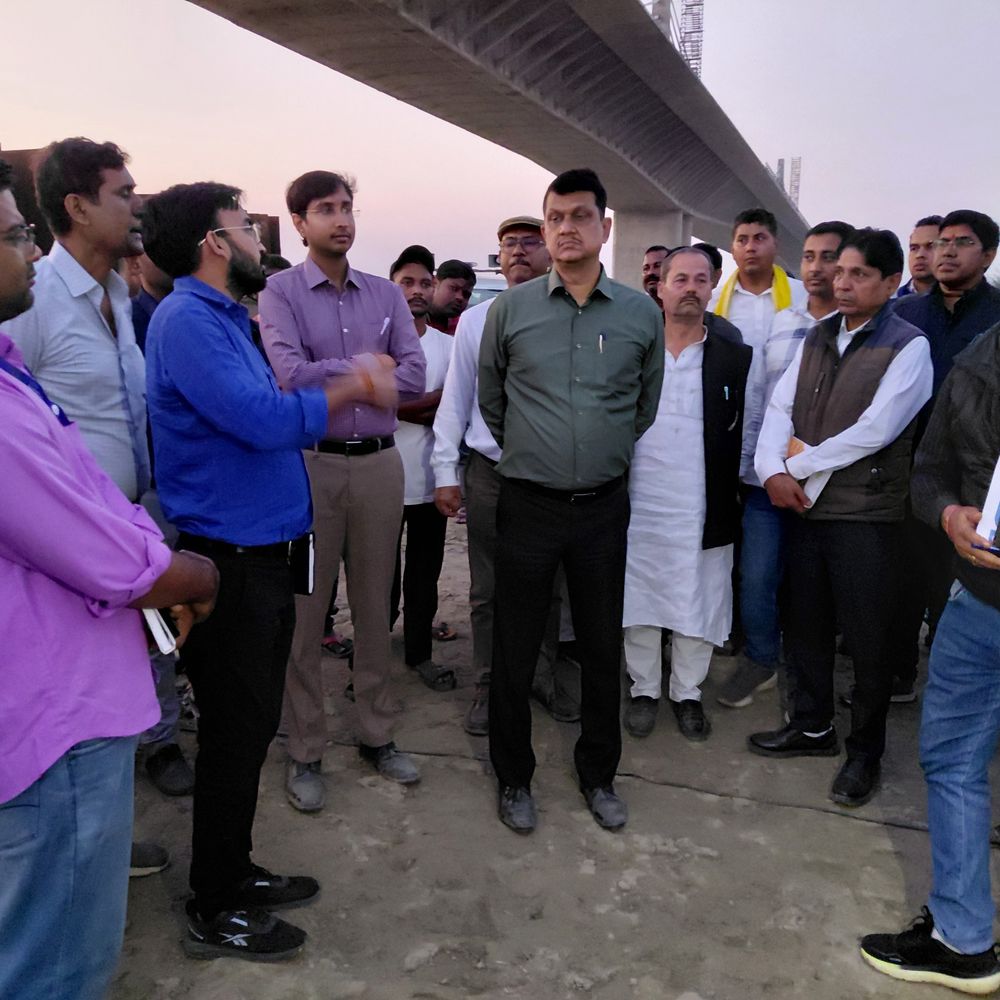 अगुवानी-सुल्तानगंज पुल का DM ने किया साईट इंस्पेक्शन:खगड़िया में पुनर्निर्माण कार्य में तेजी लाने के निर्देश, अधिकारियों के साथ रिव्यु