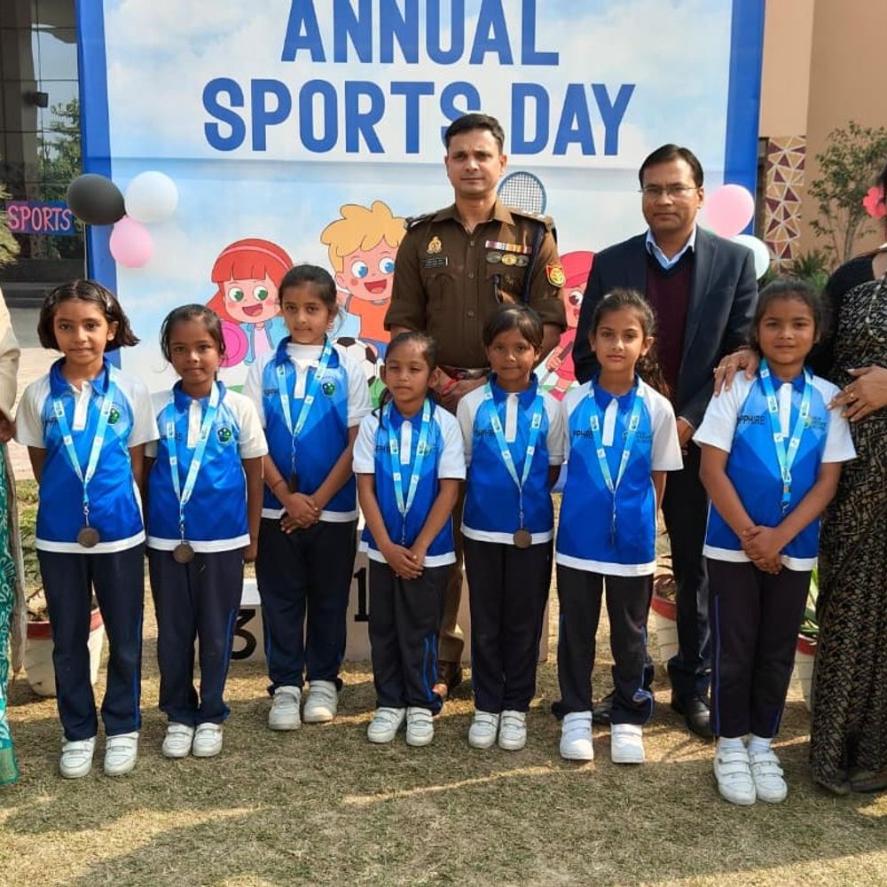 न्यू हाइट्स स्कूल में वार्षिक खेल दिवस:एसपी अशोक मीणा ने किया शुभारंभ, बच्चों ने दिखाए करतब