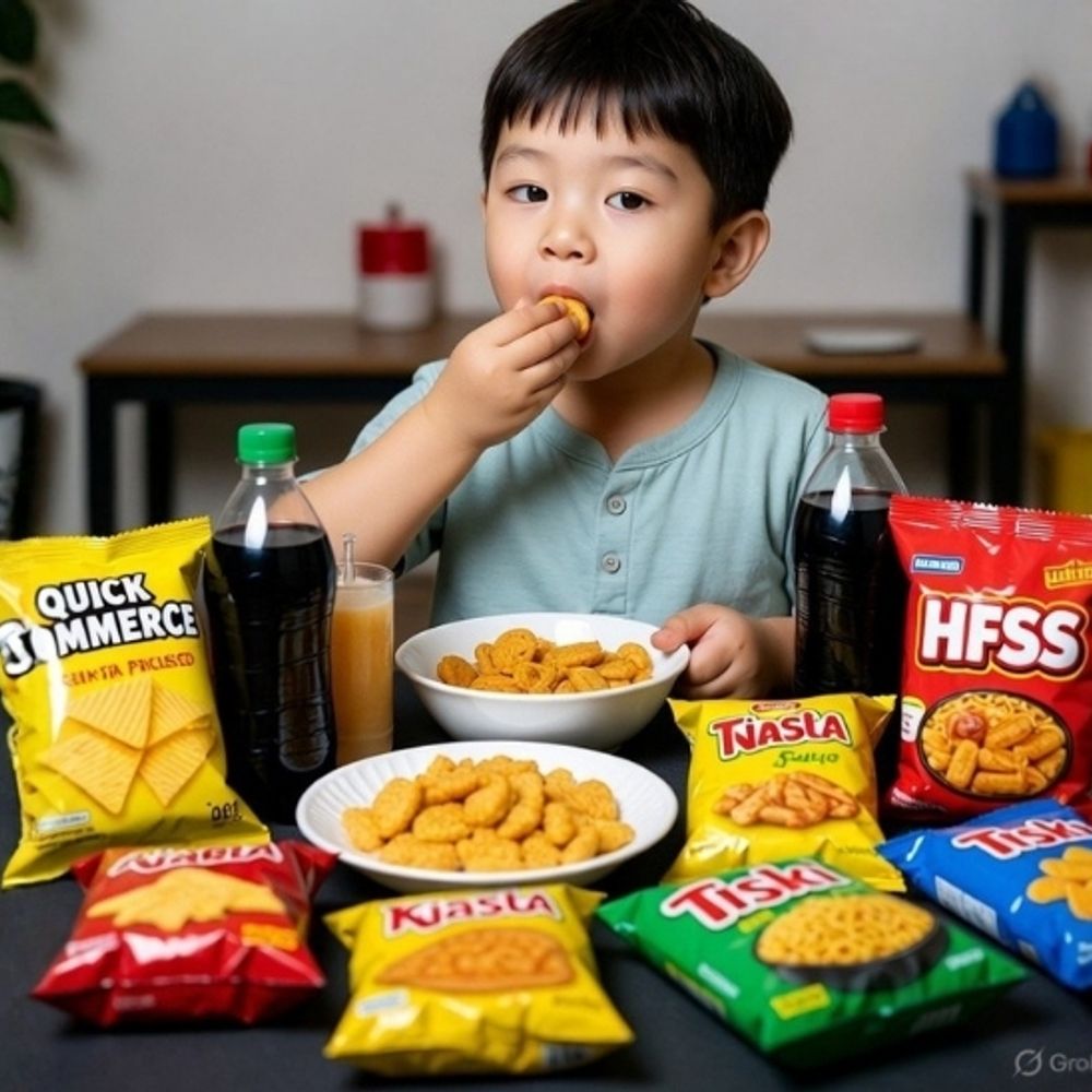 क्विक डिलीवरी एप्स पर जंक-फूड का ऑप्शन आधे से ज्यादा:10 में से 4 घर के बच्चे मंगवा रहे नूडल्स, चिप्स और चॉकलेट; पैरेंट्स बोले- वार्निंग लेबल लगे