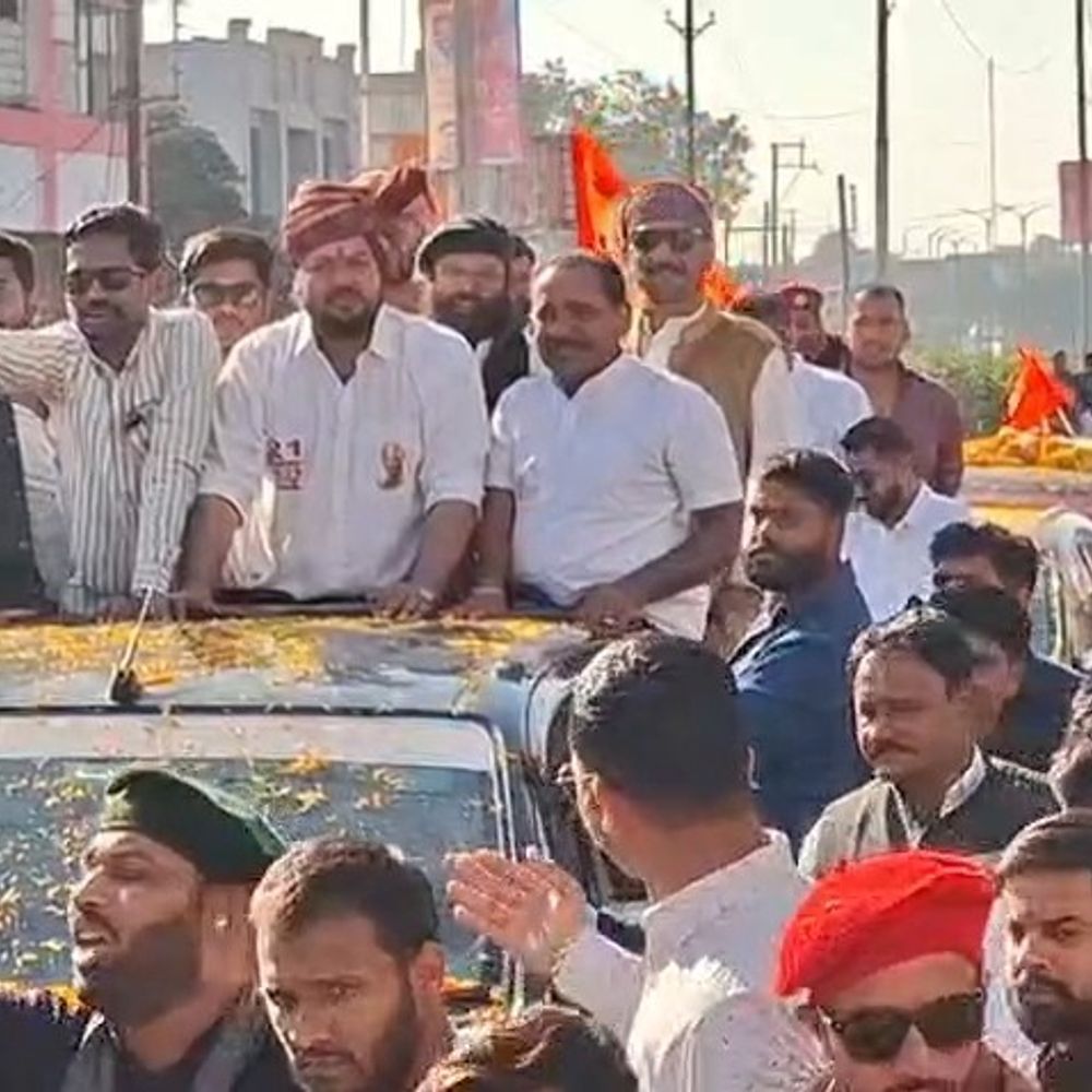 करणी सेना अध्यक्ष जीवनसिंह शेरपुर खरगोन पहुंचे:हरदा आंदोलन में शामिल होने का आह्वान; सर्व समाज का प्रदर्शन बताया