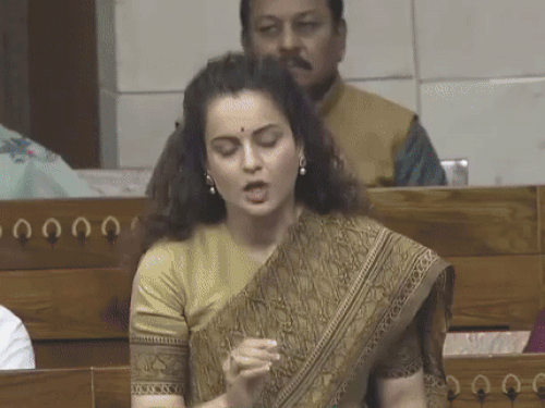 कंगना रनोट ने संसद में माफी मांगी:बोलीं- राहुल ने फोटो दिखा ब्राजीलियन महिला की निजता भंग की; LoP ने कहा था- हरियाणा में चुनाव चोरी हुआ