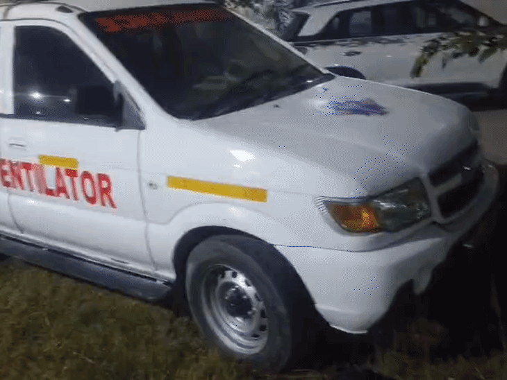 गोरखपुर एम्स में पकड़ी गई प्राइवेट एंबुलेंस:पुलिस ने सीज की गाड़ी, मरीज माफिया के नेटवर्क की तलाश