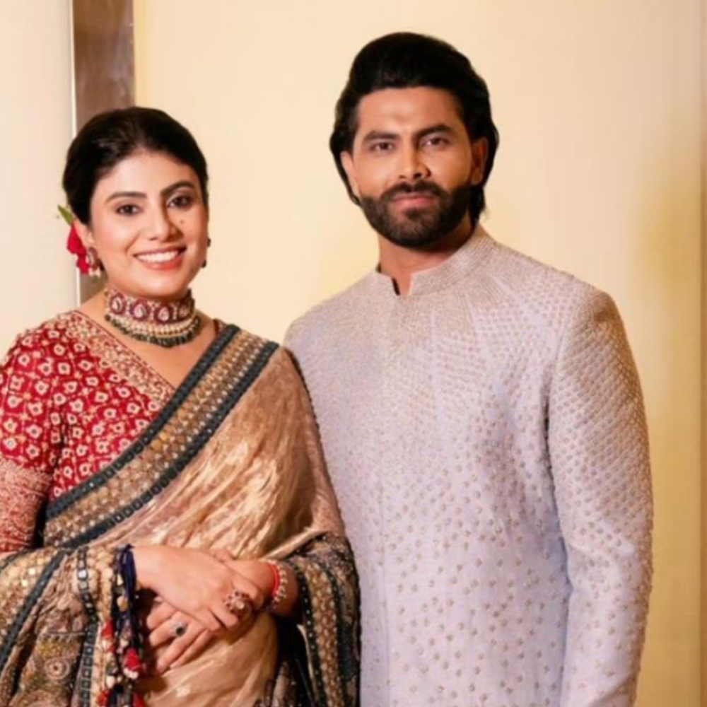 रिवाबा ने रवींद्र जडेजा की तारीफ की:बोलीं- मेरे पति ने कभी नशा नहीं किया, बाकी खिलाड़ी लत में पड़ जाते हैं