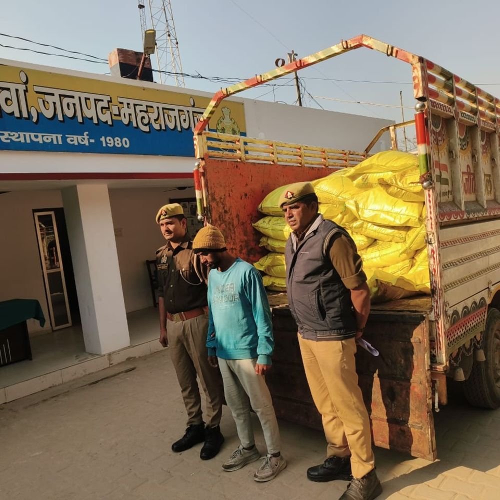 भारत-नेपाल सीमा पर 60 बोरी यूरिया जब्त:नौतनवा पुलिस ने छापेमारी कर एक तस्कर को गिरफ्तार किया