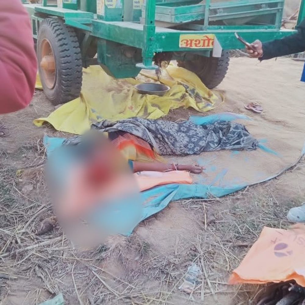 सिंगरौली में धान-थ्रेसर मशीन में फंसने से महिला की मौत:बिना नंबर ट्रैक्टर छोड़ चालक फरार; एक हफ्ते में दूसरी घटना