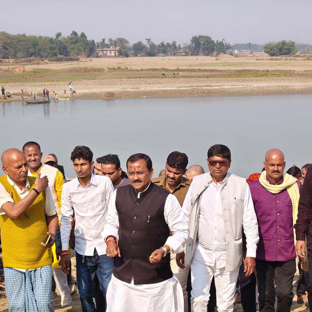 कंजरी पंचायत में काली कोसी पर पुल निर्माण की मांग:जदयू विधायक राजकुमार राय ने किया प्रस्तावित स्थल का निरीक्षण