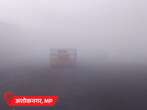 मध्य प्रदेश और राजस्थान में घना कोहरा:जैसलमेर में कम विजिबिलिटी के कारण बस-बोलेरो की टक्कर, 12 घायल; हिमाचल में बर्फबारी की संभावना