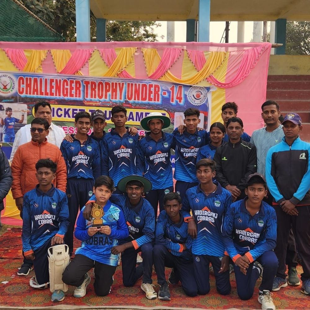 कादिरगंज कोब्रास ने नारदीगंज लायंस को हराया:नवादा में अंडर-14 चैलेंजर ट्रॉफी क्रिकेट मुकाबले में बड़ी जीत