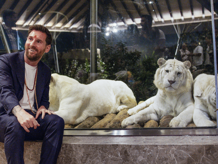 मेसी ने वंतारा देखा, भारतीय संस्कारों के गवाह बने, PHOTOS:अनंत अंबानी ने घुमाया वाइल्डलाइफ सेंटर; शेर के बच्चे का नाम रखा ‘लियोनेल’