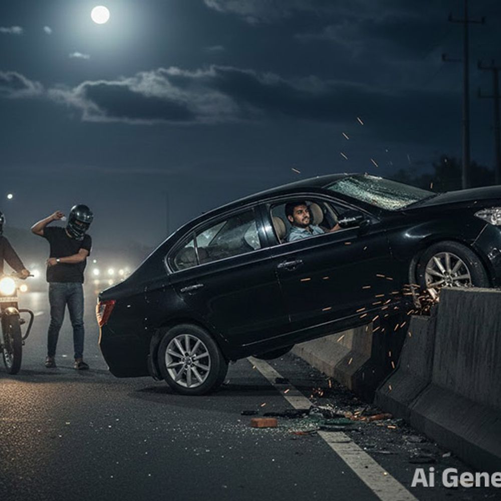 ओवरटेक के विवाद में कार सवारों ने व्यवसायी को पीटा:लखनऊ में 50 हजार व मोबाइल लूटकर हुए फरार, लोहे की रॉड सिर पर मारी