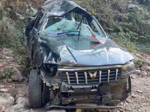 कैंची-धाम के पास खाई में गिरी स्कॉर्पियो, 3 की मौत:6 गंभीर, बरेली से नैनीताल घूमने आए थे; झपकी आने से हुआ हादसा