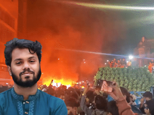 बांग्लादेश में 2 न्यूज चैनल्स, अवामी लीग के ऑफिस फूंके:शेख हसीना विरोधी नेता हादी की मौत के बाद हिंसा, हिंदू युवक को जलाया