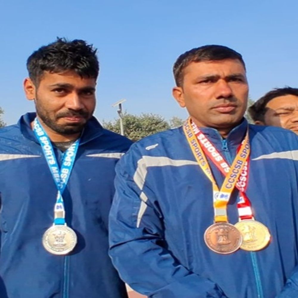 भिवानी के 2 खिलाड़ियों ने बिहार में जीते 6 मेडल:सिविल सर्विसेज एथलेटिक्स चैंपियनशिप में दिखाया दमखम, वापस लौटने पर हुआ जोरदार स्वागत