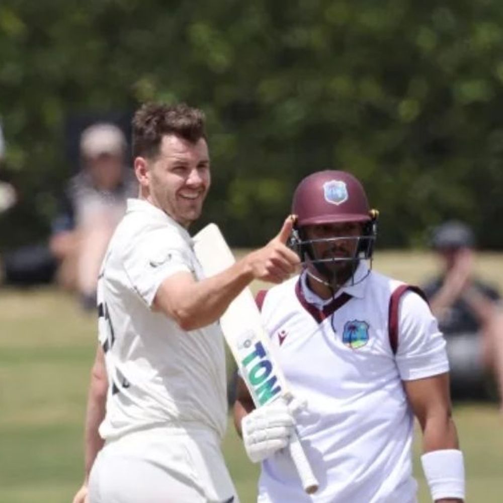 न्यूजीलैंड vs वेस्टइंडीज तीसरा टेस्ट:तीसरे दिन लंच तक वेस्टइंडीज के 2 विकेट पर 206 रन, डफी ने दोनों विकेट लिए