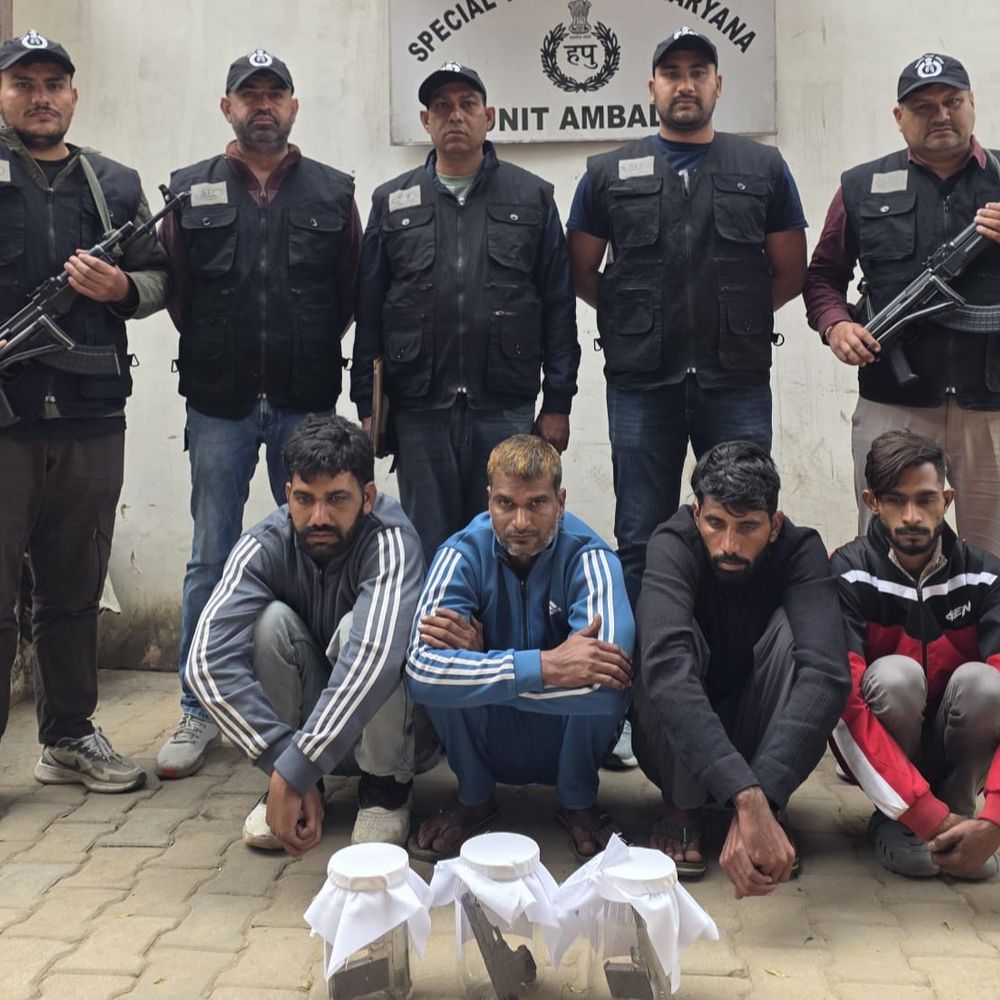 कुरुक्षेत्र जीटी रोड से लारेंस के 4 मोस्टवांटेड शूटर्स गिरफ्तार:  STF अंबाला की कार्रवाई, रेवाड़ी-नारनौल और रांची में करनी थी वारदात, पिस्टल और कारतूस बरामद – Kurukshetra News