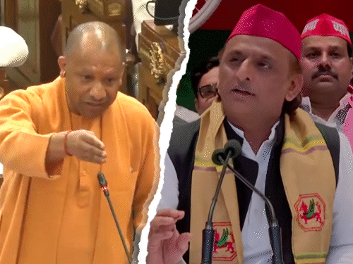 योगी बोले-देश में दो नमूने, एक दिल्ली, दूसरा लखनऊ में:अखिलेश ने कहा- यह आत्मस्वीकृति, भाजपाई पार्टी की खींचतान चौराहे पर न लाएं