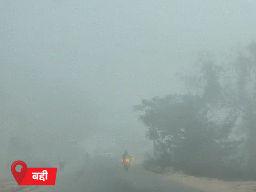 हिमाचल के 6 जिलों में घना कोहरा:बद्दी-बिलासपुर में 50 मी. विजिबिलिटी; रात का पारा गिरा, 28-29 को बर्फबारी के आसार