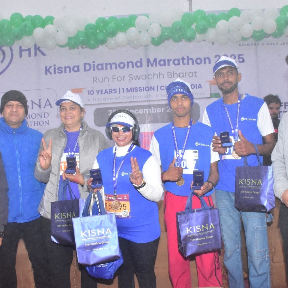 किसना डायमंड मैराथन:स्वच्छ भारत का संदेश लेकर मेरठ में दौड़े 300 से ज्यादा धावक