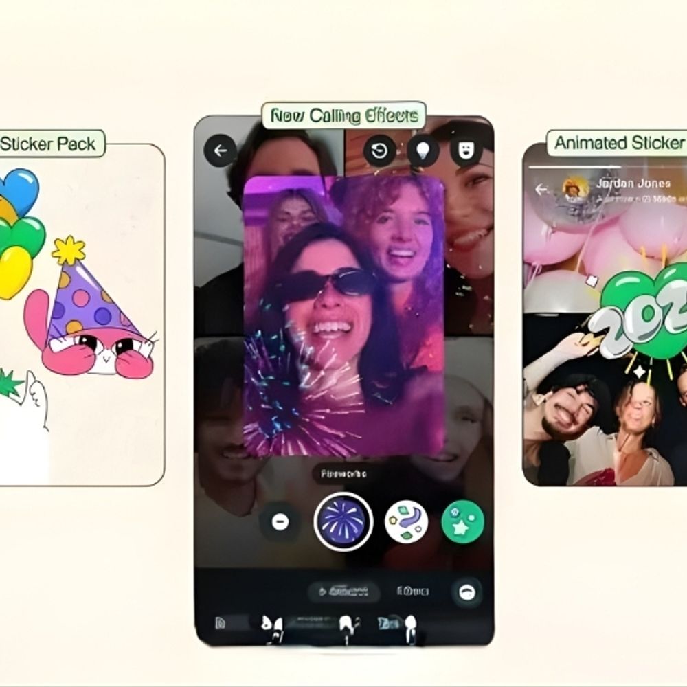 वॉट्सएप पर न्यू ईयर-2026 के लिए 4 फीचर रोलआउट:वीडियो कॉल के दौरान स्क्रीन पर दिखेगी आतिबाजी, स्टेटस में पहली बार एनिमेटेड स्टिकर लगा सकेंगे