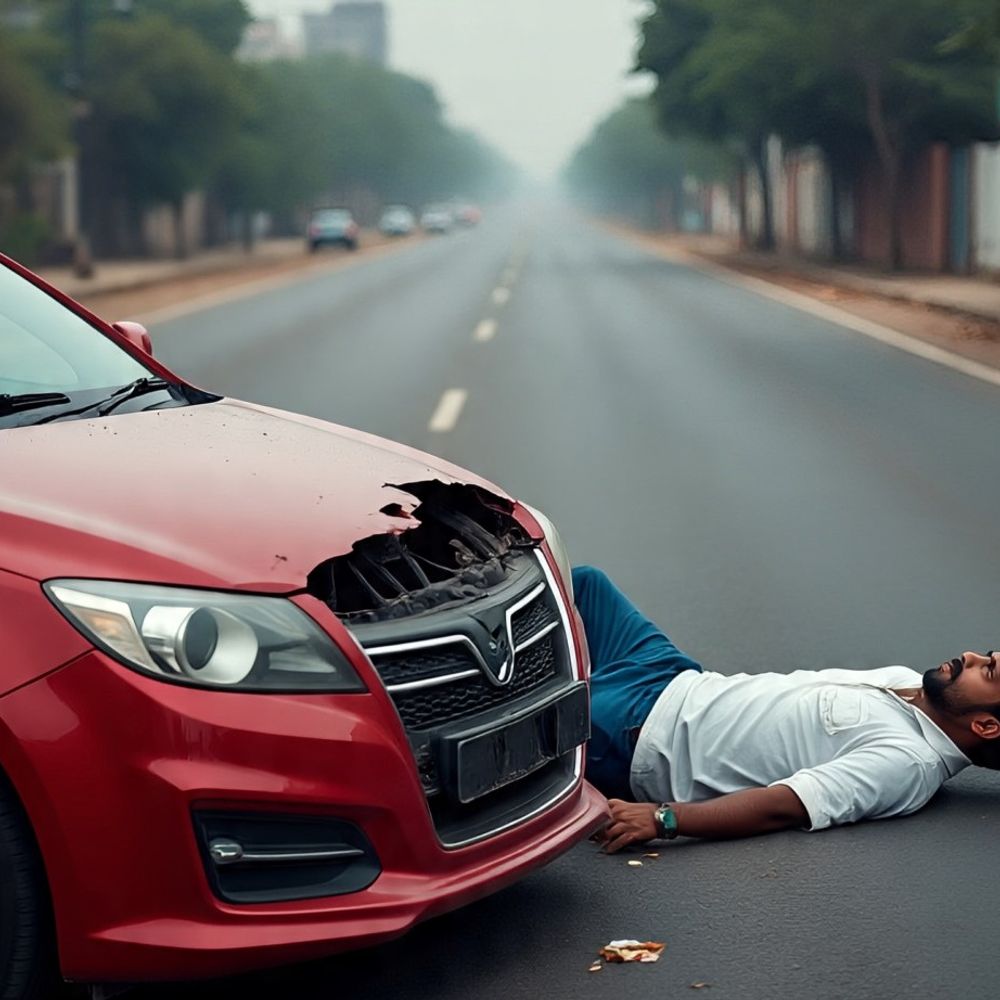 पंचकूला में कार की टक्कर से युवक घायल:  ड्यूटी जाने के लिए घर से निकला, टांग में फ्रैक्चर हुआ; लोगों ने पहुंचाया अस्पताल – Panchkula News