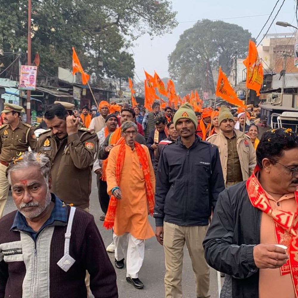 लखनऊ में श्रीराम मंदिर प्राण प्रतिष्ठा की द्वितीय वर्षगांठ उत्सव:श्रद्धा और उल्लास के साथ मनाई गई, विशाल यात्रा निकली