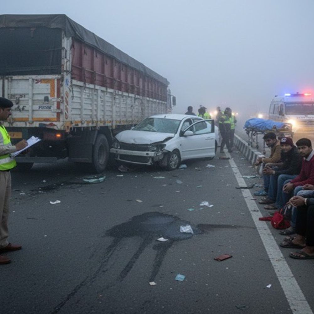 सोनीपत में एक्सीडेंट में इकलौते बेटे की मौत, 5 घायल:  दोस्तों के साथ मसूरी घूमने निकला था; कोहरे में ट्राले से टकराई कार – Gohana News