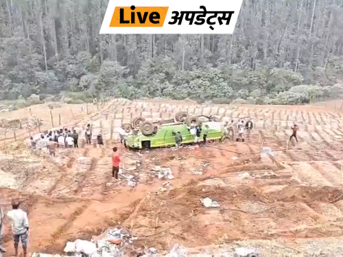 भास्कर अपडेट्स:तमिलनाडु- ऊटी से आ रही बस अनियंत्रित होकर 100 फीट गहरी खाई में गिरी, 32 लोग घायल