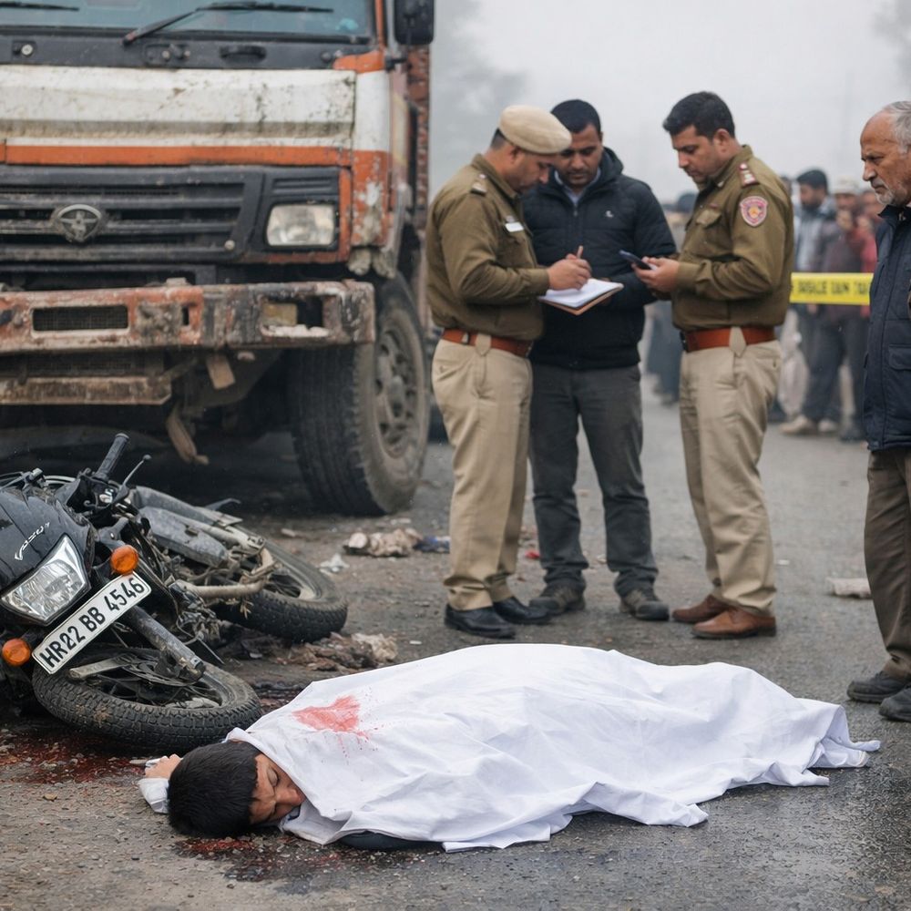 यमुनानगर में ट्रक चालक ने बच्चे को कुचला:  दोस्तों के साथ बाइक पर जा रहा था, बिहार का रहने वाला – Yamunanagar News