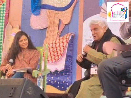 JLF में जावेद अख्तर बोले-सेक्युलर का क्रैश कोर्स नहीं होता:संस्कृत हजारों साल पुरानी, उर्दू कल की बच्ची; रीजन की भाषा होती है, रिलीजन की नहीं