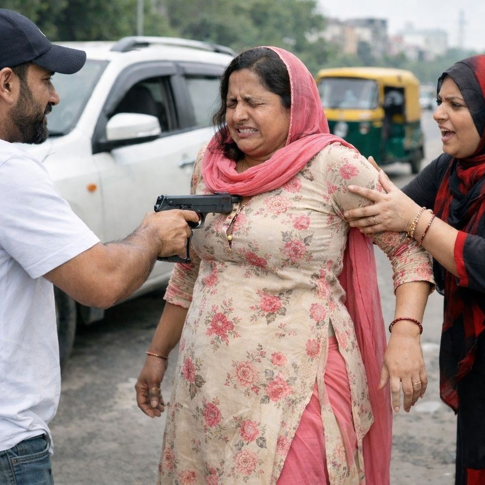 यमुनानगर में महिला के पेट पर बंदूक रखकर धमकाया:  ऑटो पंक्चर होने पर सड़क किनारे खड़ी थी, कार में आए आरोपी महिला-पुरुष – Yamunanagar News