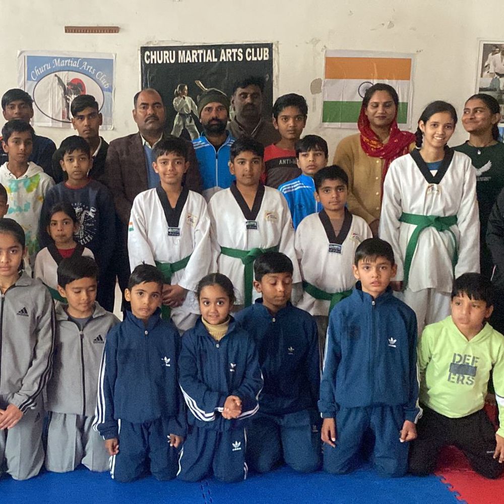 पहली बार चूरू के 23 खिलाड़ी राष्ट्रीय ताइक्वांडो में:जयपुर में 18 से 23 जनवरी तक होंगे मुकाबले, स्वर्ण विजेता जाएंगे जापान